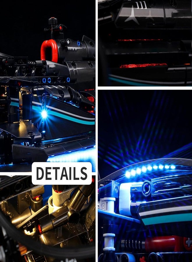 Kyglaring طقم إضاءة LED من Kyglaring متوافق مع مكعبات بناء Lego Mercedes-AMG F1 W14 E Performance 42171، ملحقات إضاءة مطورة لمجموعة النموذج 42171، الأضواء فقط (النموذج غير متضمن) - Image 4